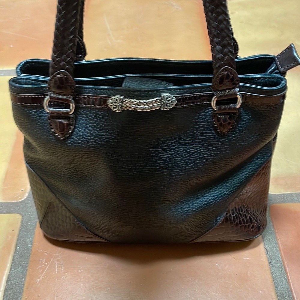 Brighton Black and Brown Leather  Bag